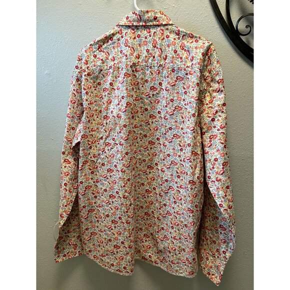 vintage Hilfiger Denim Red Label XL Floral Long-Sleeve Button-Up Shirt - Picture 2 of 11